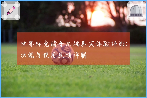 世界杯竞猜手机端真实体验评测：功能与使用反馈详解